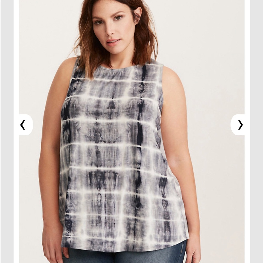 Torrid Tie Dye Split Back Tank Top